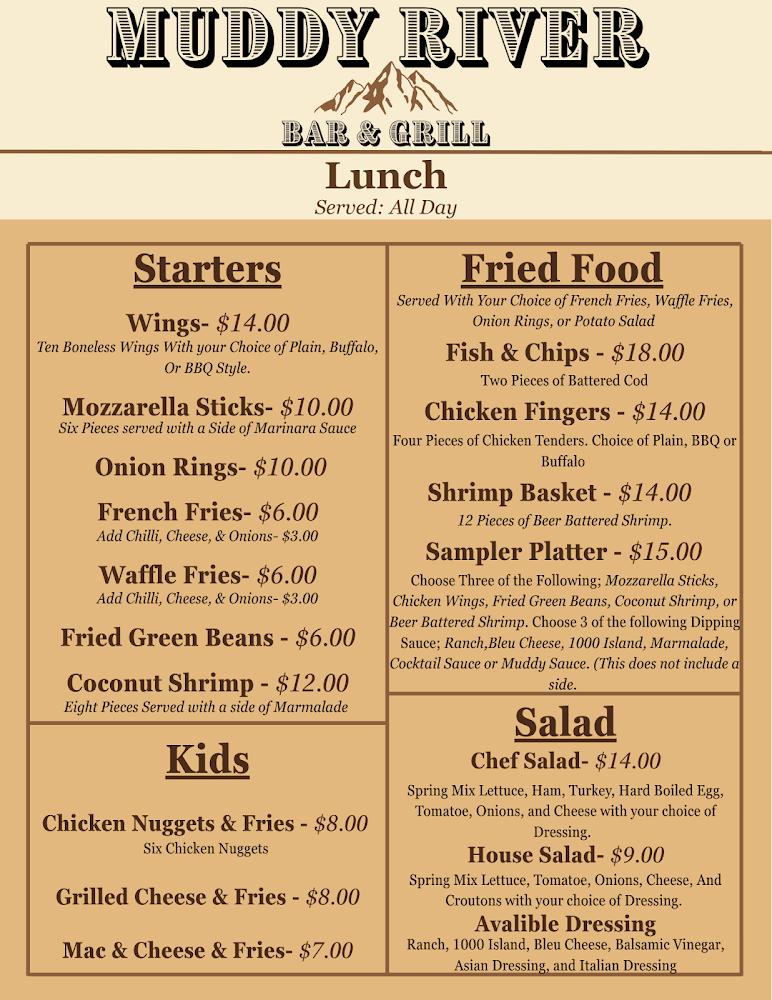 Muddy River Bar & Grill Menu image 4